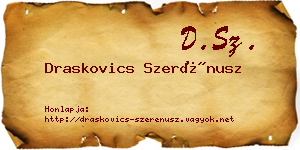 Draskovics Szerénusz névjegykártya